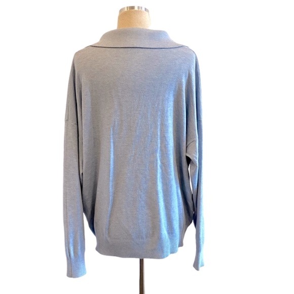 Pullover Collared Long Sleeve Sweater Cashmere - Picture 7 of 9